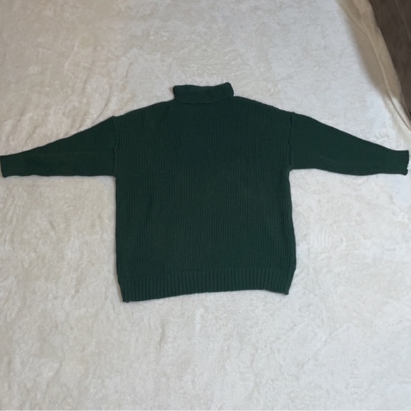 Aerie Mock Neck Green Sweater - Picture 12 of 13